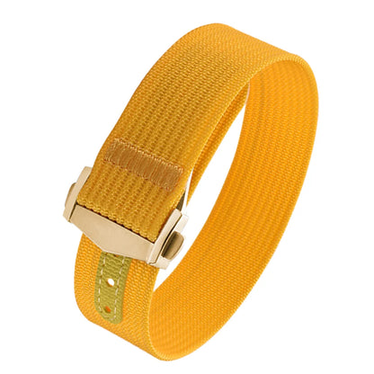 Executive Deployant Clasp Nylon Strap - Yellow / 18mm / 20mm / 22mm