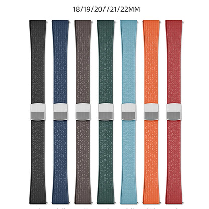 Matrix Cut to Size FKM Rubber Strap - Black 18mm / 19mm / 20mm / 21mm / 22mm