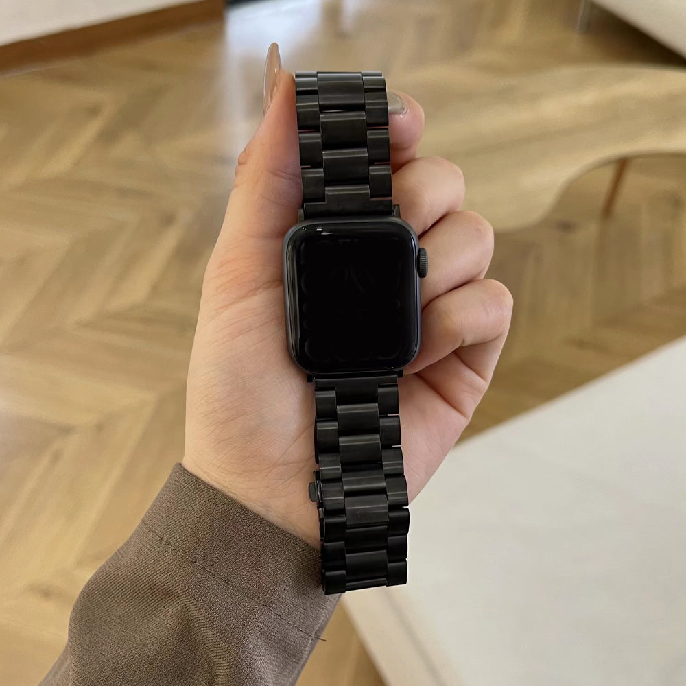 3 Link Stainless Steel Bracelet for Apple Watch - Black