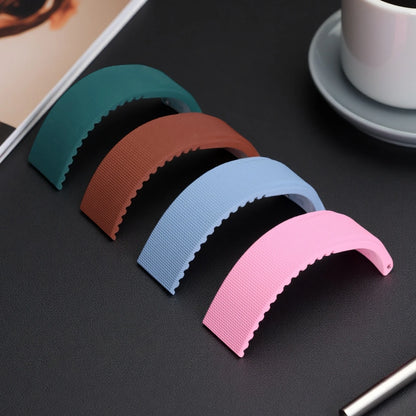 Textile Curved Cut to Size FKM Rubber Strap - Orange 20mm / 21mm / 22mm