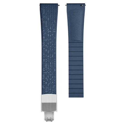 Matrix Cut to Size FKM Rubber Strap - Blue 18mm / 19mm / 20mm / 21mm / 22mm