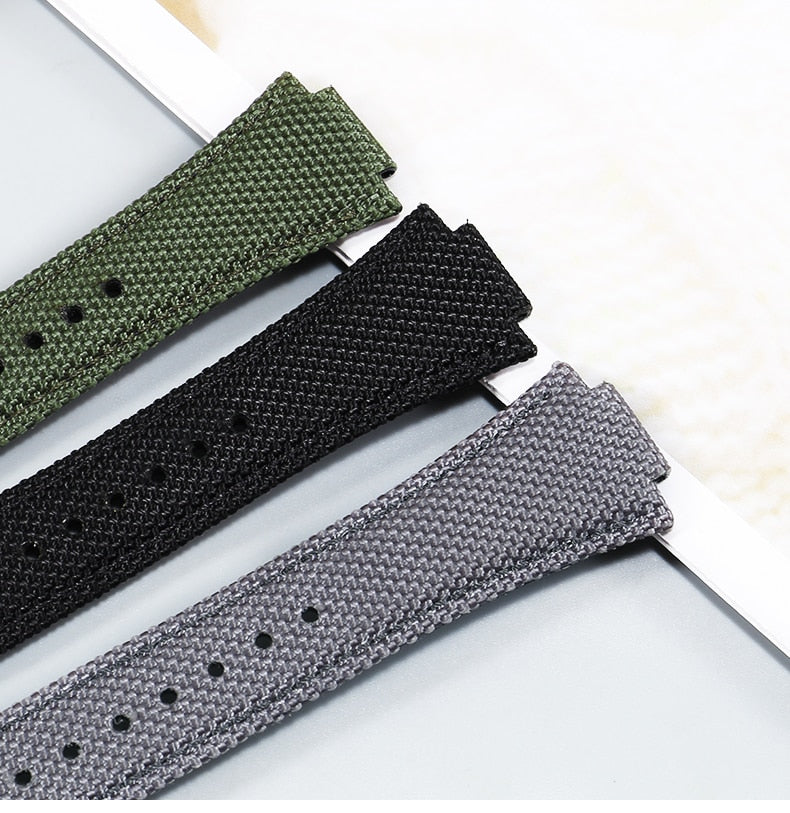 Canvas Strap For Tissot PRX (40mm) - Grey