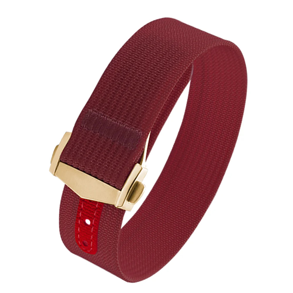 Executive Deployant Clasp Nylon Strap - Red / 18mm / 20mm / 22mm
