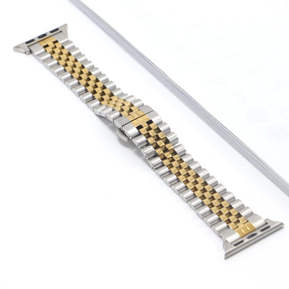 Jubilee Stainless Steel Bracelet for Apple Watch - Silver/Gold