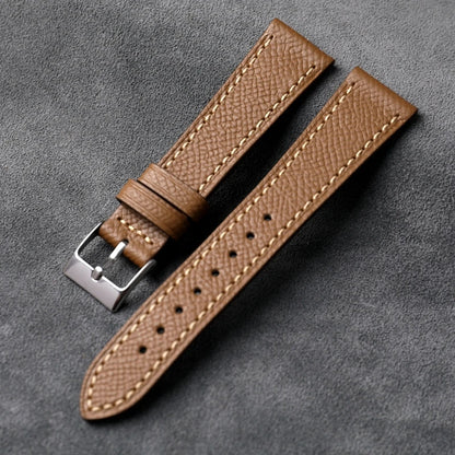 Heritage Epsom Calfskin Leather Strap - Brown / 18mm / 19mm / 20mm / 21mm / 22mm