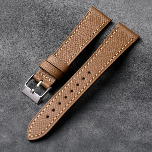 Heritage Epsom Calfskin Leather Strap - Brown / 18mm / 19mm / 20mm / 21mm / 22mm