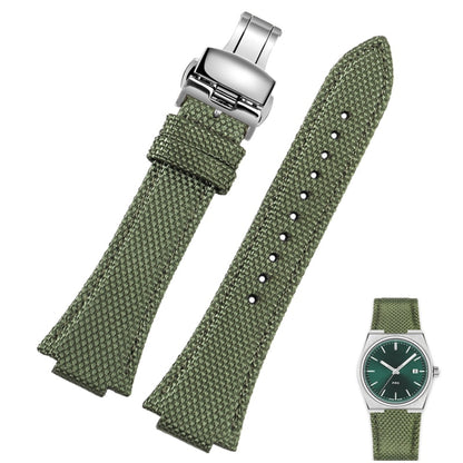 Canvas Strap For Tissot PRX (40mm) - Green