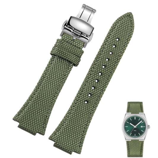 Canvas Strap For Tissot PRX (40mm) - Green