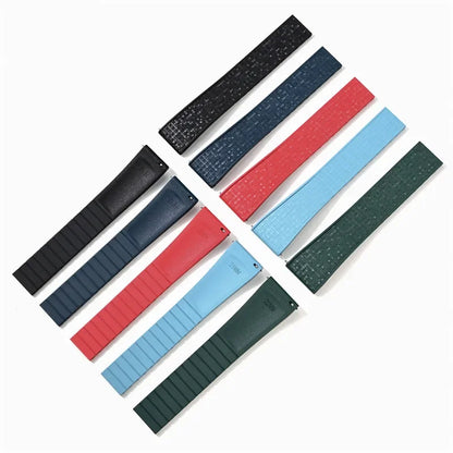 Matrix Cut to Size FKM Rubber Strap - Black 18mm / 19mm / 20mm / 21mm / 22mm