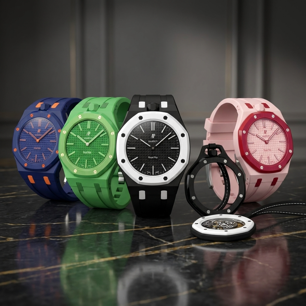 Swatch x AP Royal POP Rubber Strap Case Kit - Black (3H/12H)