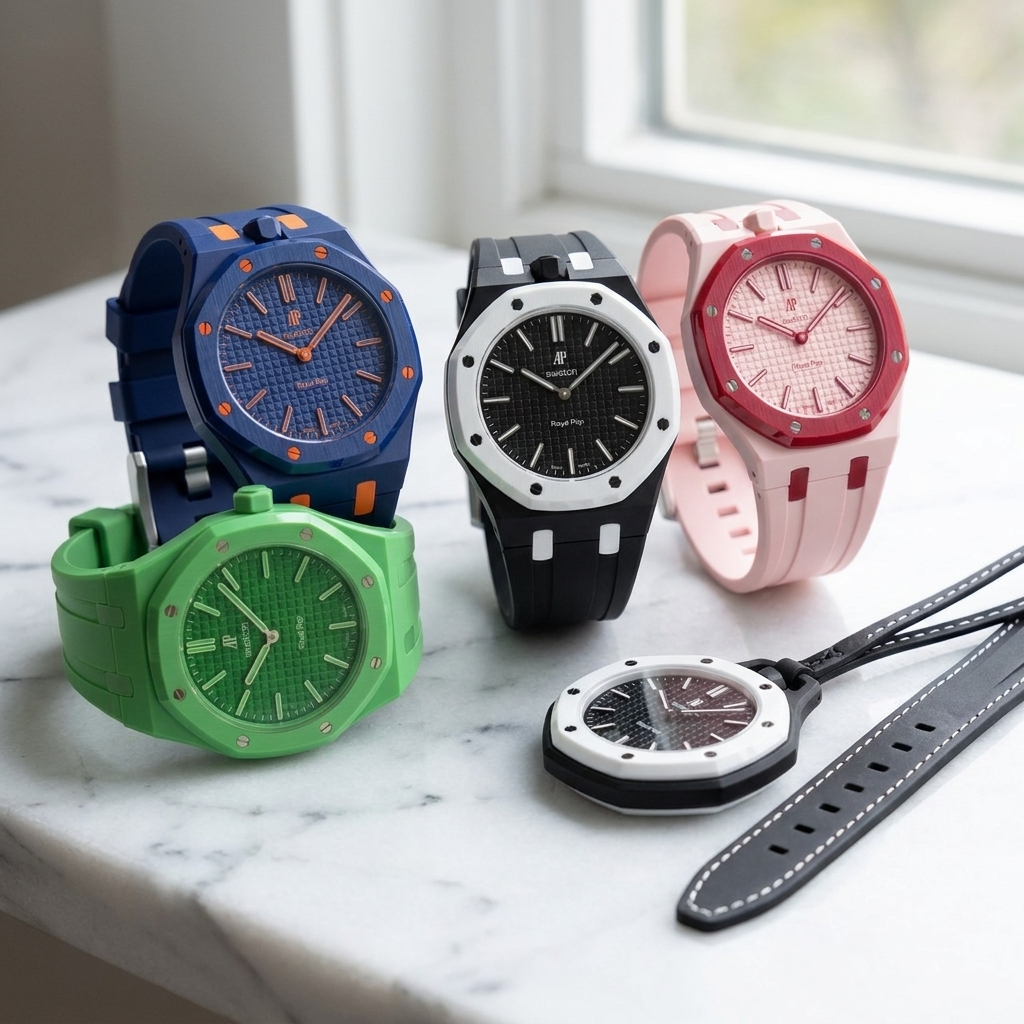 Swatch x AP Royal POP Rubber Strap Case Kit - Black (3H/12H)