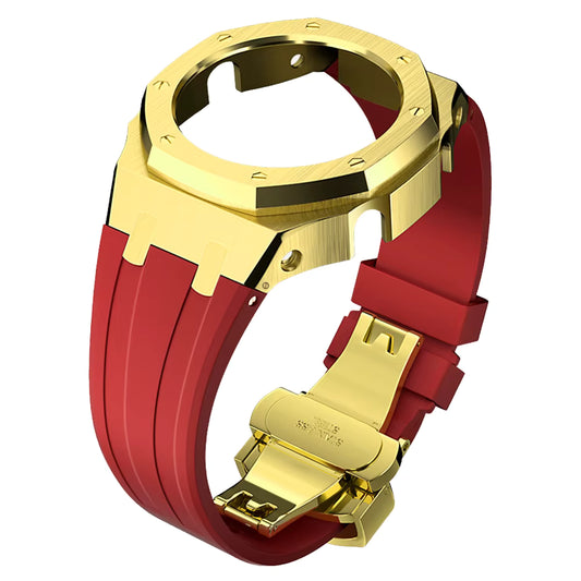 Casioak AP Rubber Strap Modification Kit for Casio GA2100 - Red
