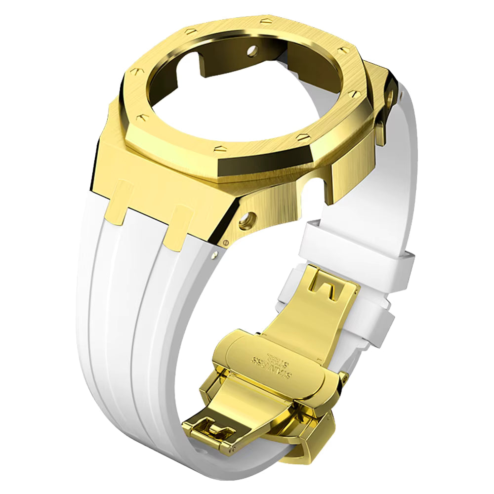 Casioak AP Rubber Strap Modification Kit for Casio GA2100 - White
