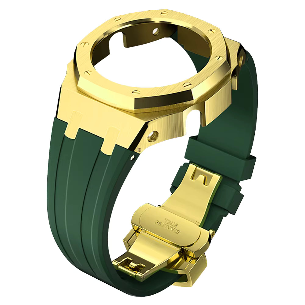 Casioak AP Rubber Strap Modification Kit for Casio GA2100 - Green