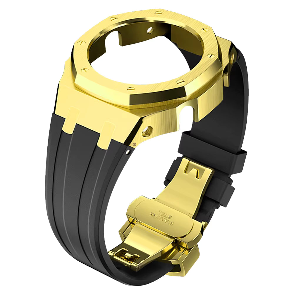 Casioak AP Rubber Strap Modification Kit for Casio GA2100 - Black