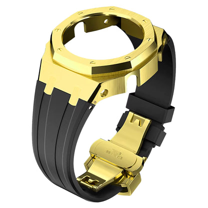 Casioak AP Rubber Strap Modification Kit for Casio GA2100 - Black