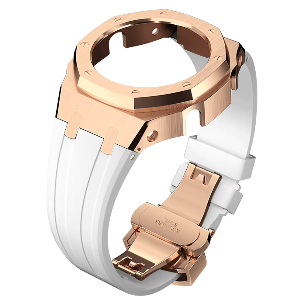 Casioak AP Rubber Strap Modification Kit for Casio GA2100 - White