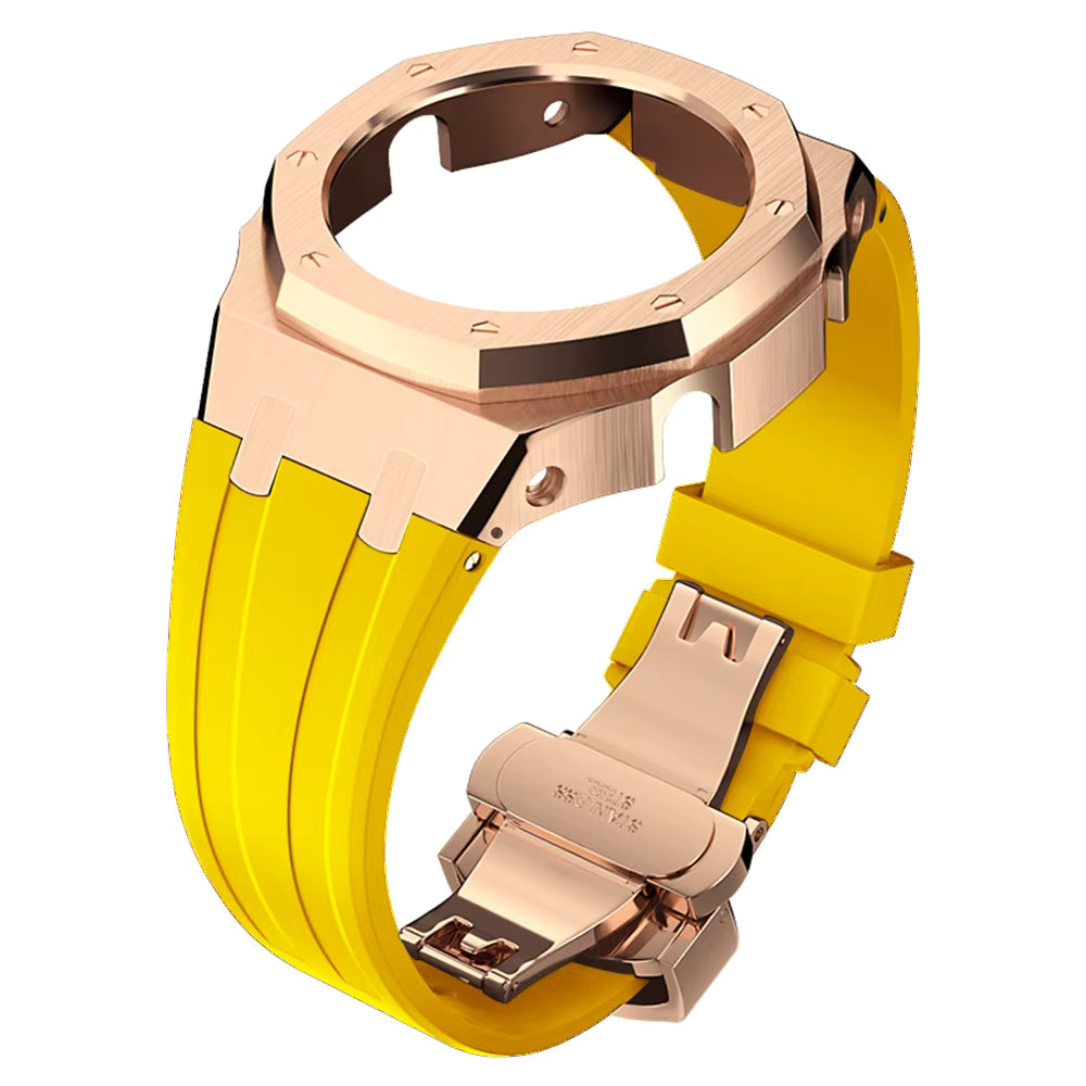 Casioak AP Rubber Strap Modification Kit for Casio GA2100 - Yellow