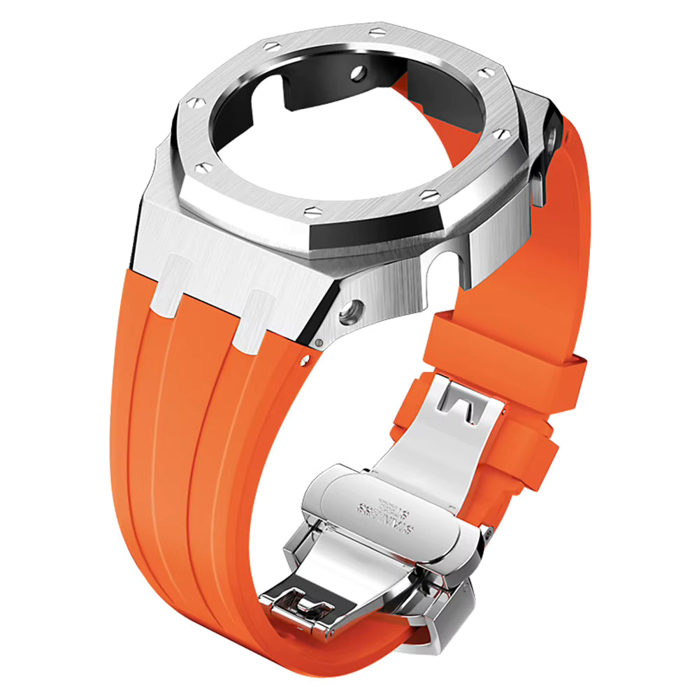 Casioak AP Rubber Strap Modification Kit for Casio GA2100 - Orange