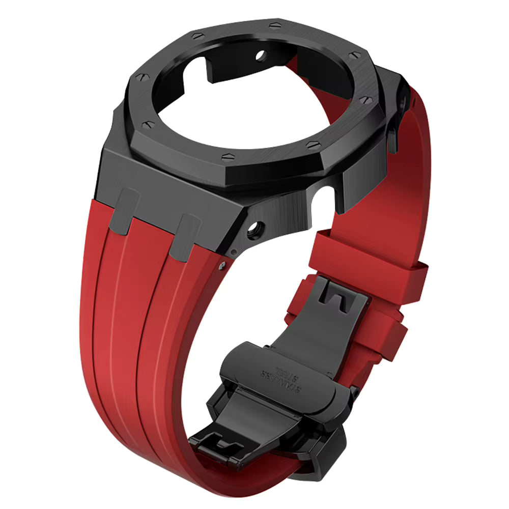 Casioak AP Rubber Strap Modification Kit for Casio GA2100 - Red
