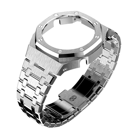 Casioak AP Stainless Steel Modification Kit for Casio GA2100 - Silver