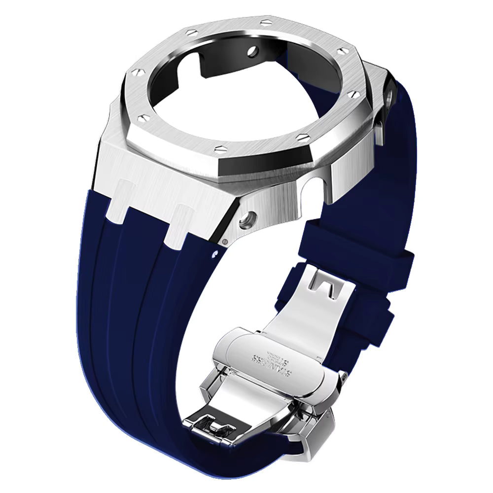 Casioak AP Rubber Strap Modification Kit for Casio GA2100 - Blue