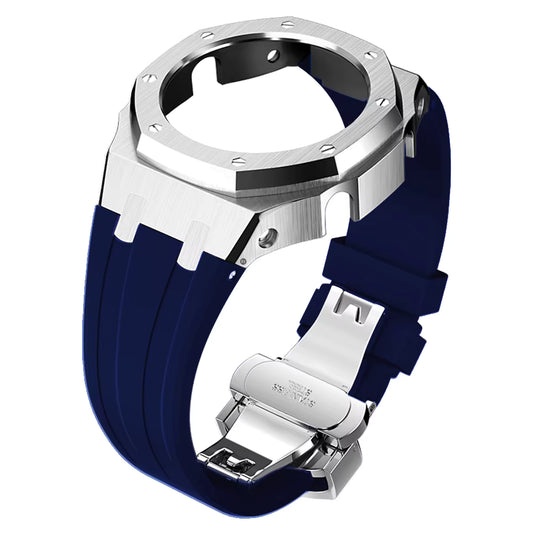 Casioak AP Rubber Strap Modification Kit for Casio GA2100 - Blue