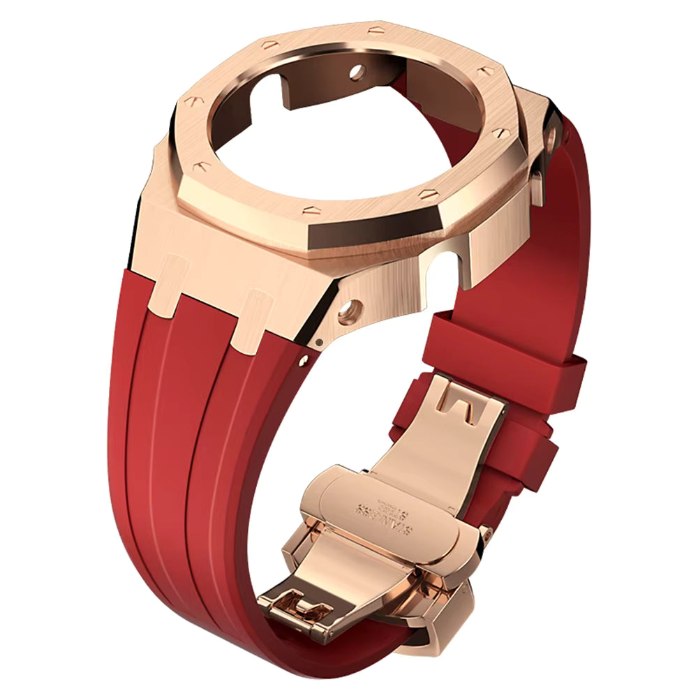 Casioak AP Rubber Strap Modification Kit for Casio GA2100 - Red