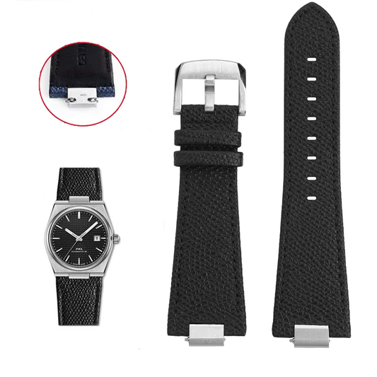 Premium Leather Quick Release Strap For Tissot PRX (40mm) - Black