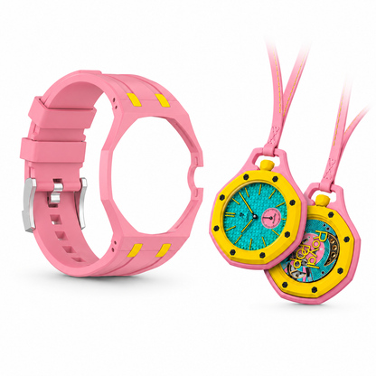 Swatch x AP Royal POP Rubber Strap Case Kit - Pink Yellow (3H/12H)