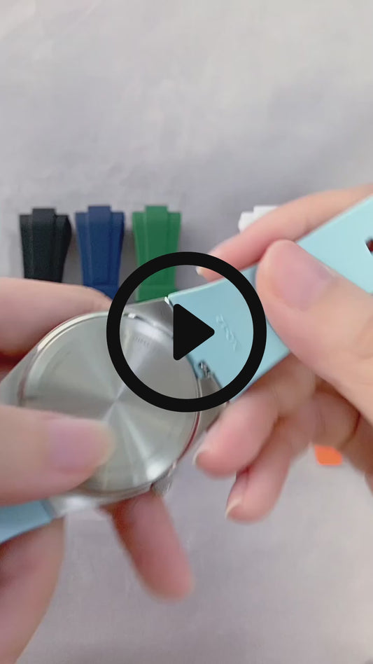 Rubber Strap For Tissot PRX (40/35mm) - Light Blue