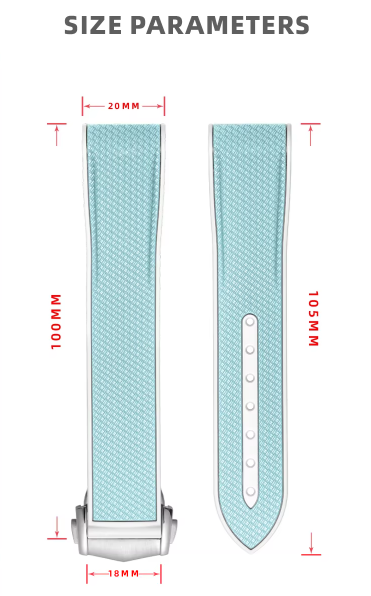 Curved End Rubber Folding Clasp Strap For Omega X Swatch MoonSwatch - Pink