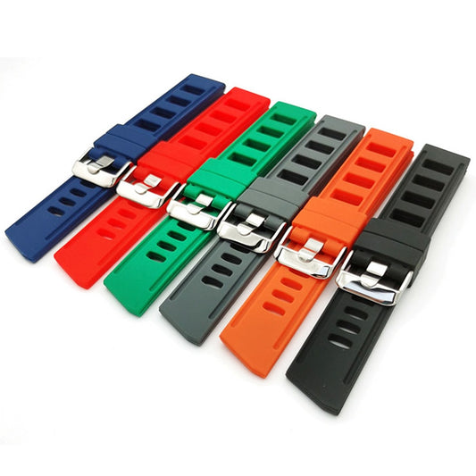 Silicone Flex Rubber Universal Watch Strap - Green / 20mm / 22mm