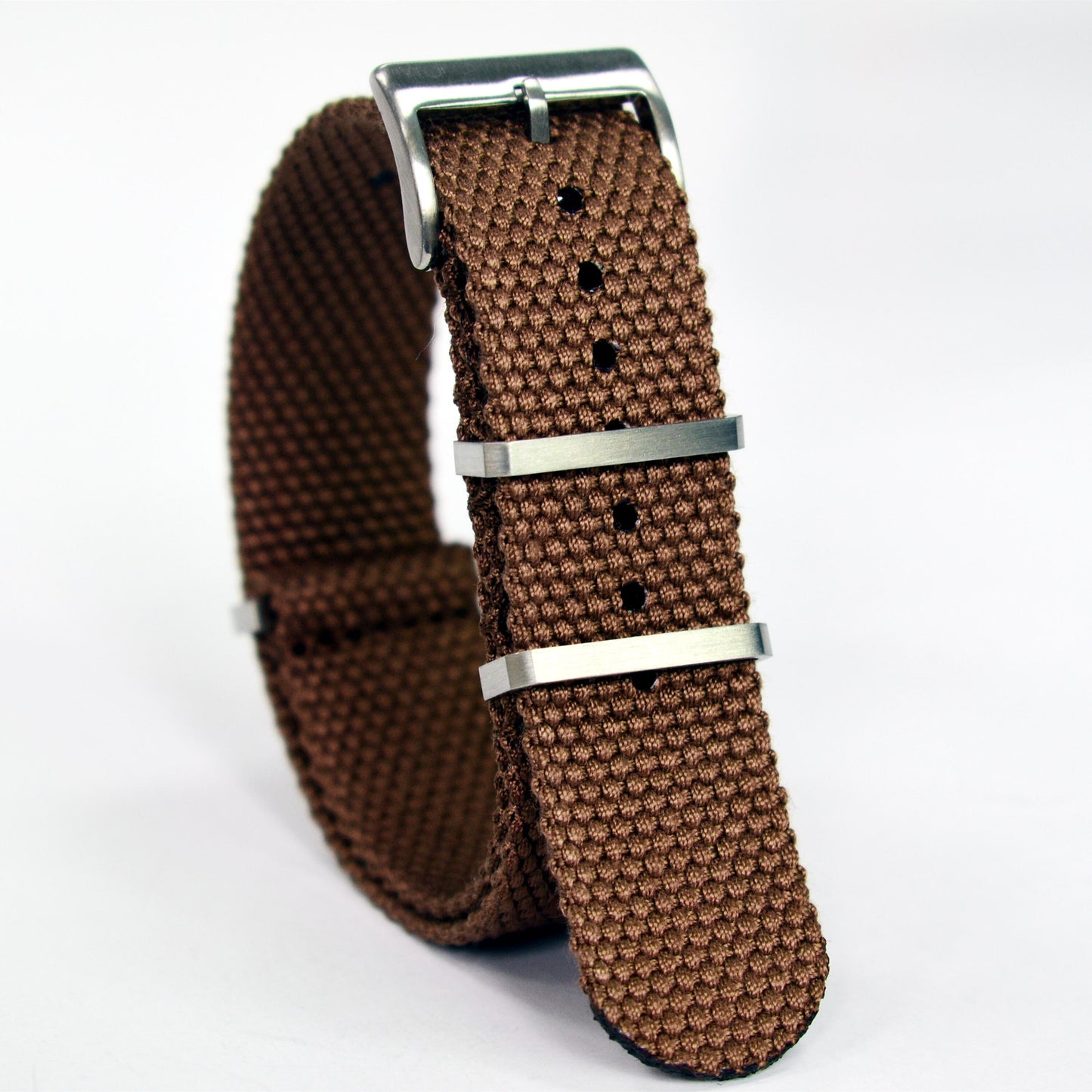 Canvas Weave Universal Nylon Strap - Brown / 20mm / 22mm