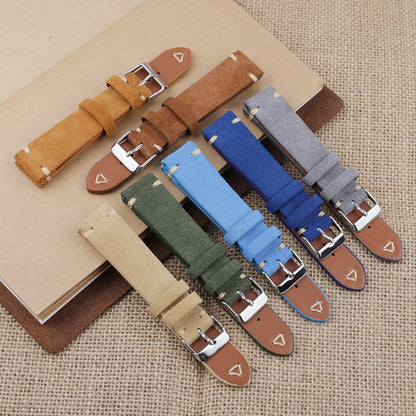 Vintage Suede Universal Watch Strap - Tan / 18mm / 19mm / 20mm / 22mm