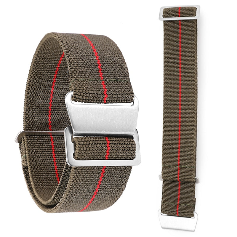 पैराट्रूपर नायलॉन का पट्टा - हरा लाल