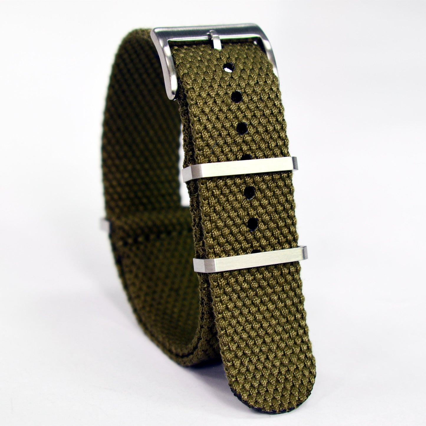 Canvas Weave Universal Nylon Strap - Green / 20mm / 22mm