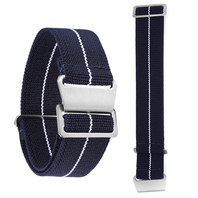 पैराट्रूपर नायलॉन का पट्टा - नीला सफेद