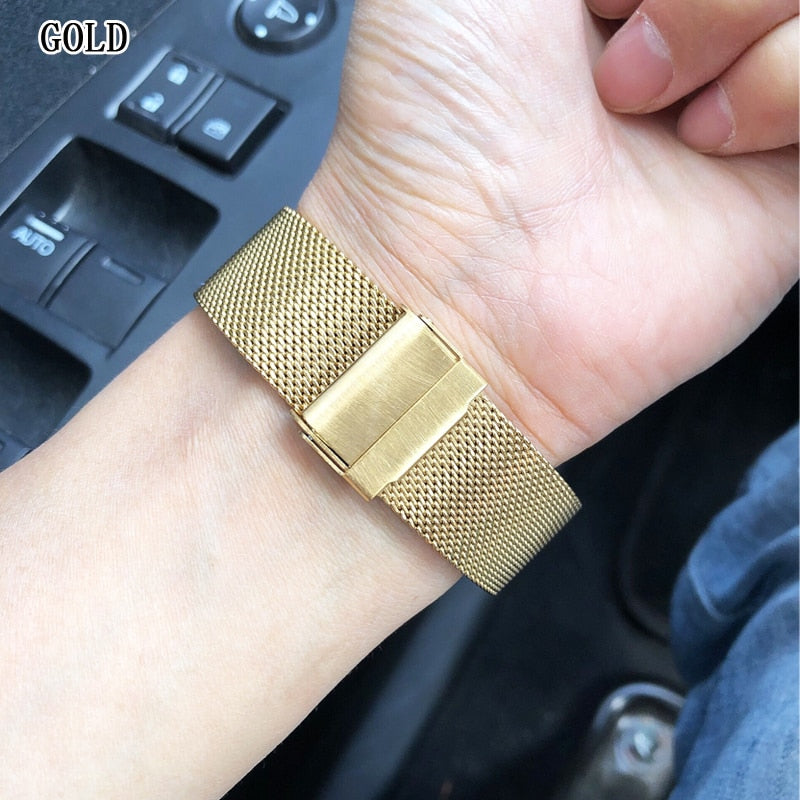 Milanese Mesh Universal Watch Bracelet - Gold / 18mm / 20mm / 22mm