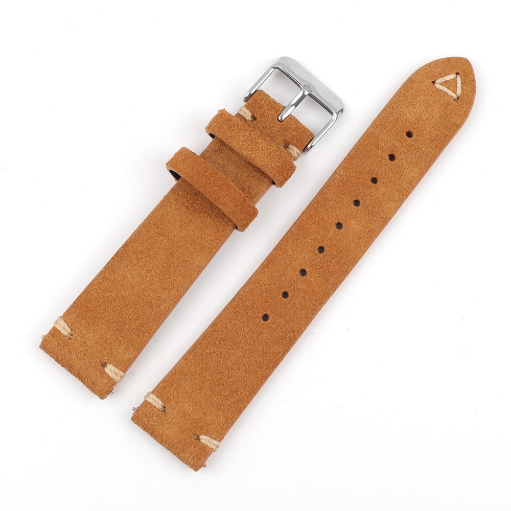 Vintage Suede Universal Watch Strap - Tan / 18mm / 19mm / 20mm / 22mm