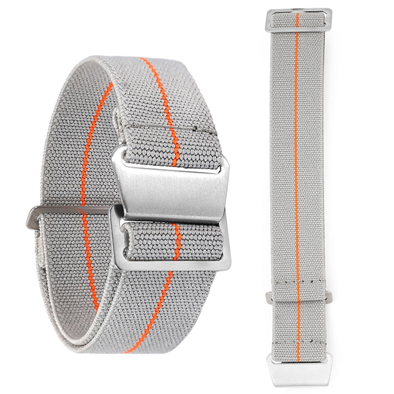 傘兵尼龍錶帶 - 灰橙