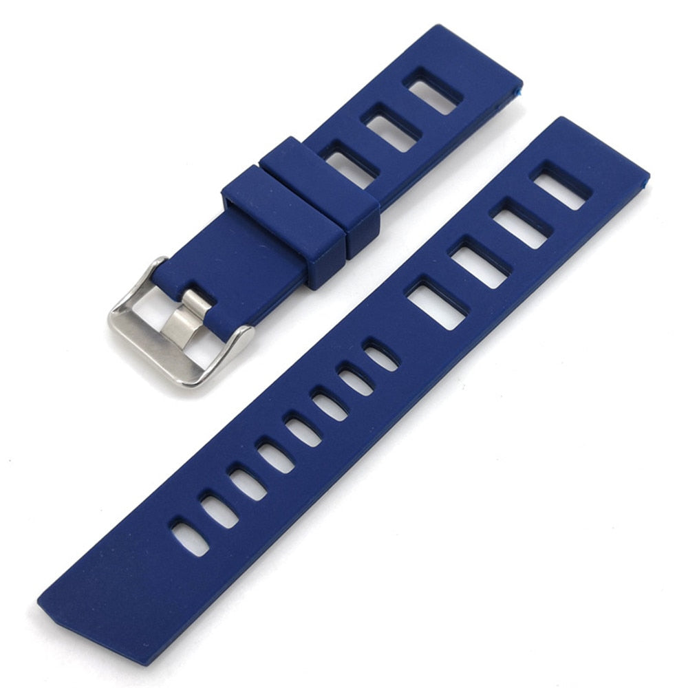Silicone Flex Rubber Universal Watch Strap - Blue / 20mm / 22mm