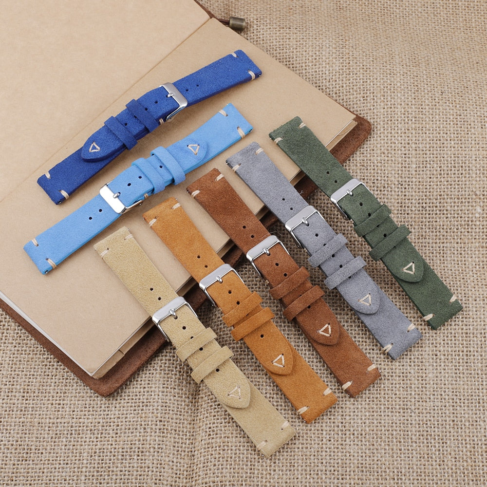 Vintage Suede Universal Watch Strap - Beige / 18mm / 19mm / 20mm / 22mm