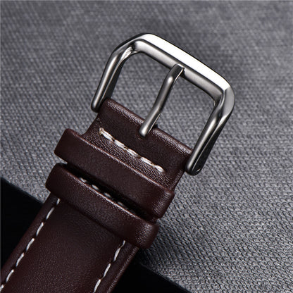 Genuine Calfskin Leather Universal Watch Strap - Light Brown / 18mm / 20mm / 22mm