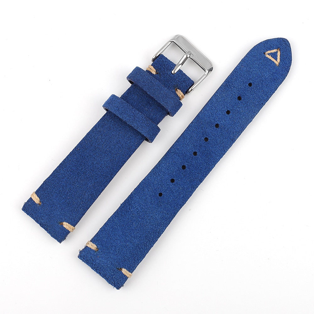 Vintage Suede Universal Watch Strap - Dark blue / 18mm / 19mm / 20mm / 22mm
