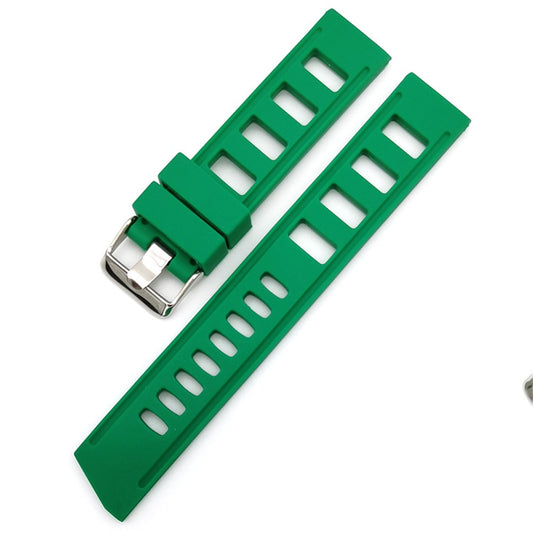 Silicone Flex Rubber Universal Watch Strap - Green / 20mm / 22mm