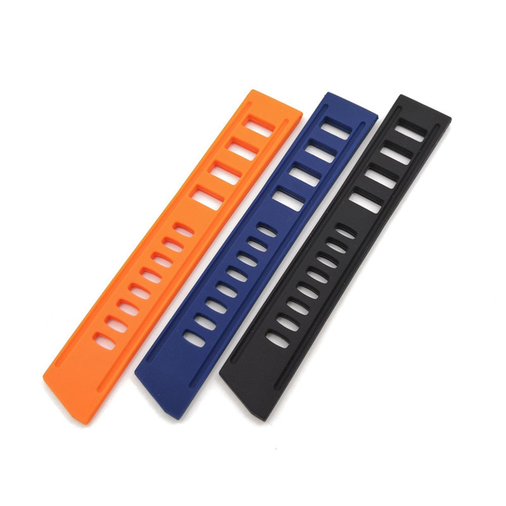 Silicone Flex Rubber Universal Watch Strap - Black / 20mm / 22mm