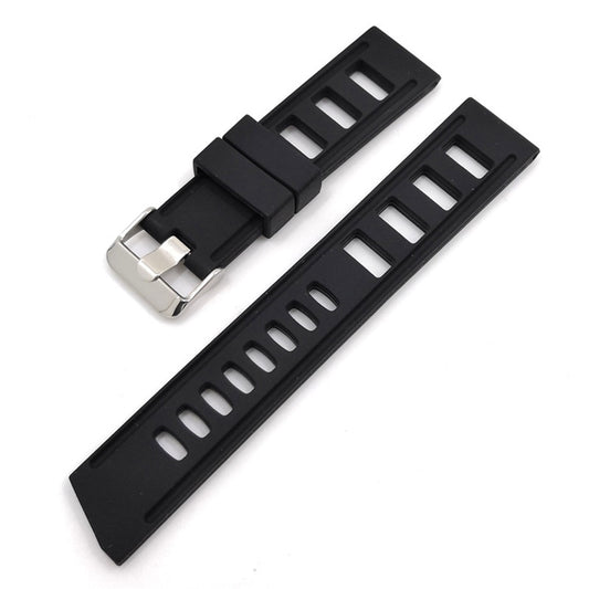 Silicone Flex Rubber Universal Watch Strap - Black / 20mm / 22mm