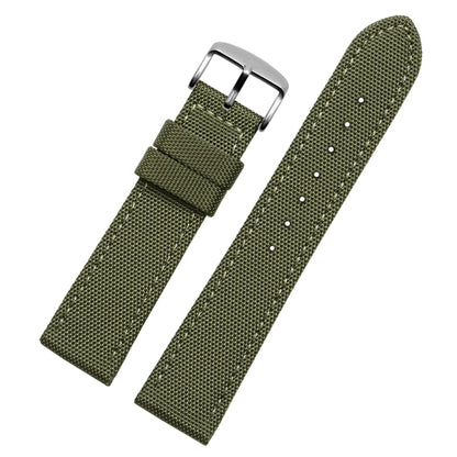 Canvas Two Piece Universal Watch Strap - Green / 18mm / 20mm / 22mm