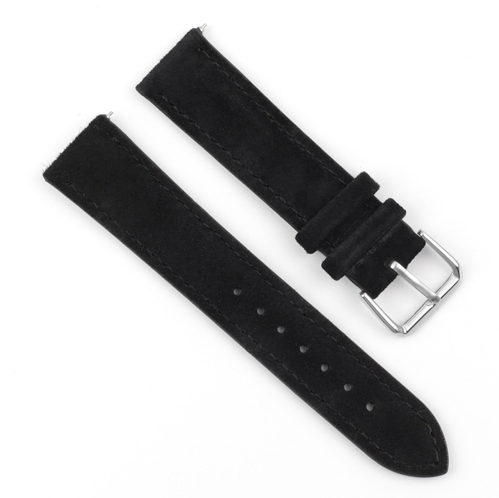 Premium Suede Universal Watch Strap - Black / 18mm / 19mm / 20mm / 22mm